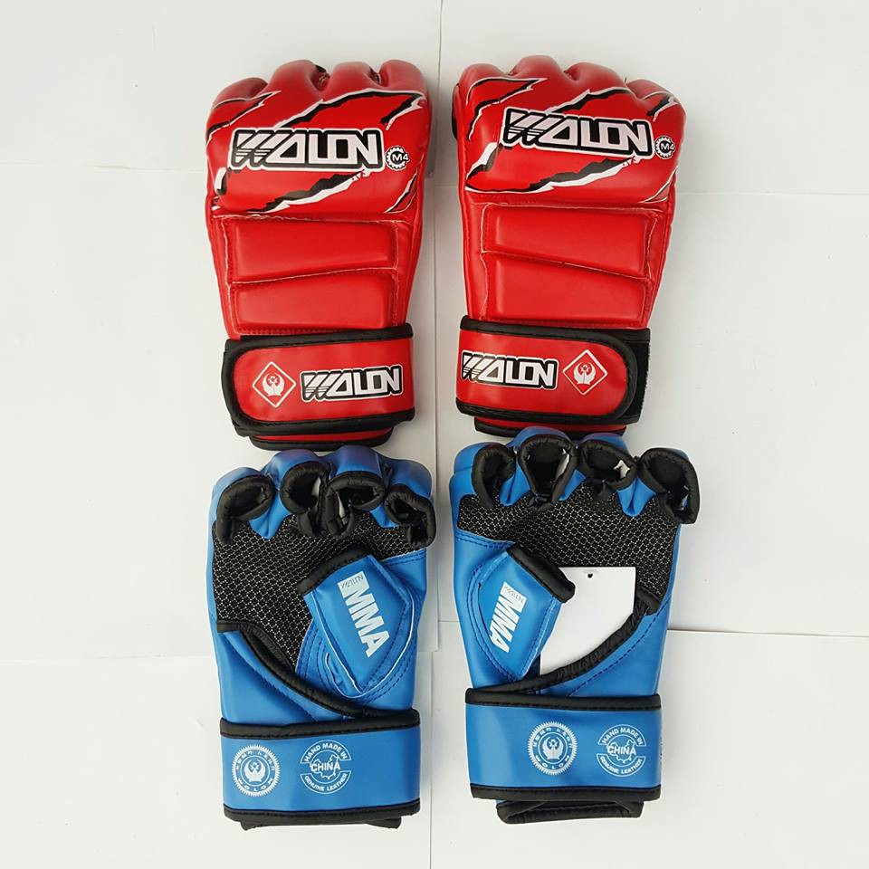 Găng tay đấm bốc hỏ ngón - găng tay mma Walon Fighter chính hãng chuẩn thi đấu UFC, bảo hành găng tay 12 tháng