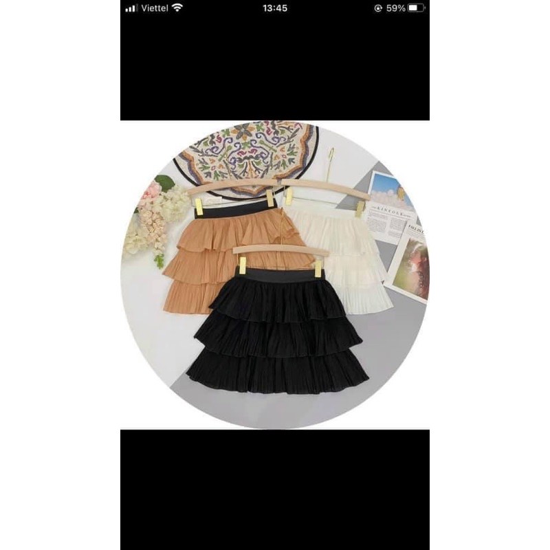 Chân váy ngắn 3 tầng xếp ly | BigBuy360 - bigbuy360.vn