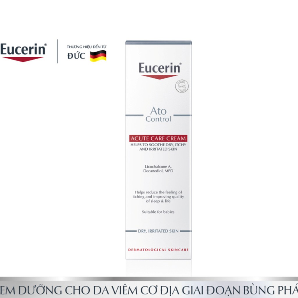 [Mã FMCGM50 - 8% đơn 250K] Kem dưỡng giảm ngứa, đỏ da Eucerin Ato Control Acute Care 40ml