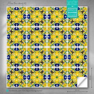 Decal gạch bông trang trí tấm lớn 60x165 - Set 𝐌𝐮̀𝐚 𝐓𝐡𝐮 𝐕𝐚̀𝐧𝐠