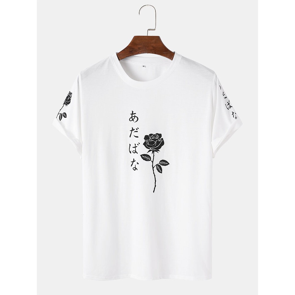 Áo phông Black Róse Trắng (chính hãng 100% Cotton USA)