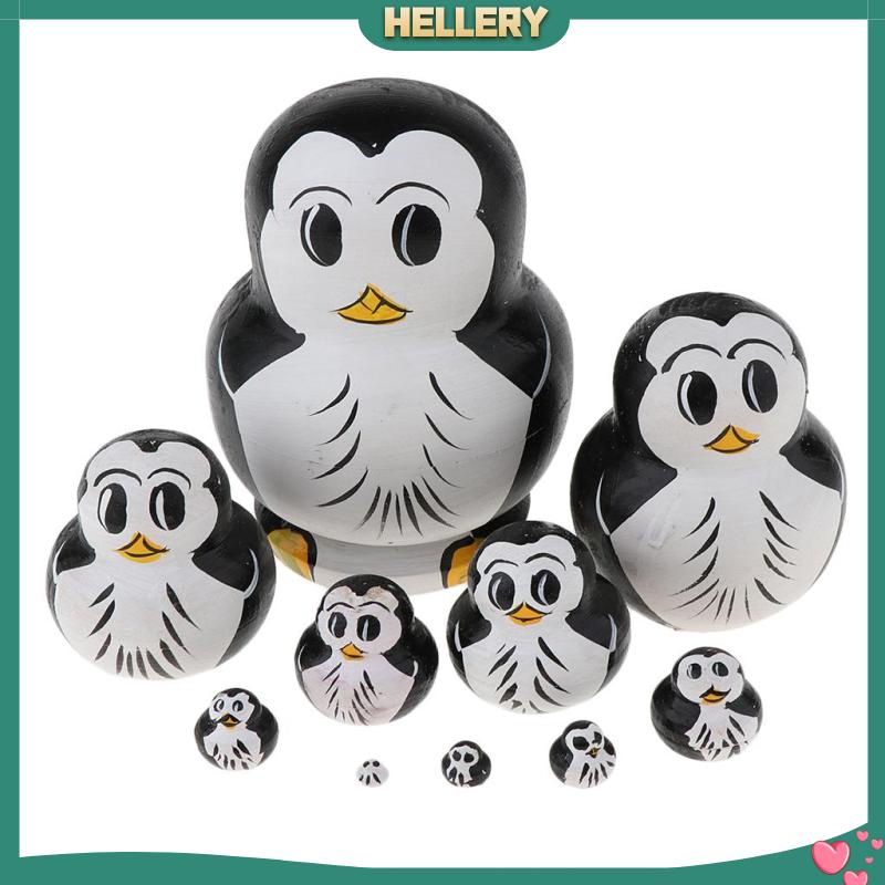 Bộ 10 Búp Bê Nga Matryoshka Bằng Gỗ
