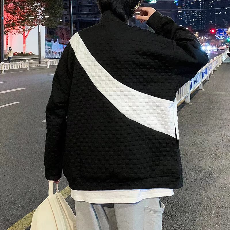 Áo Khoác cardigan Cổ Đứng Tay Dài Dáng Rộng Có Khóa Kéo Phong Cách Hàn Quốc Thời Trang Cho Nam Và Nữ