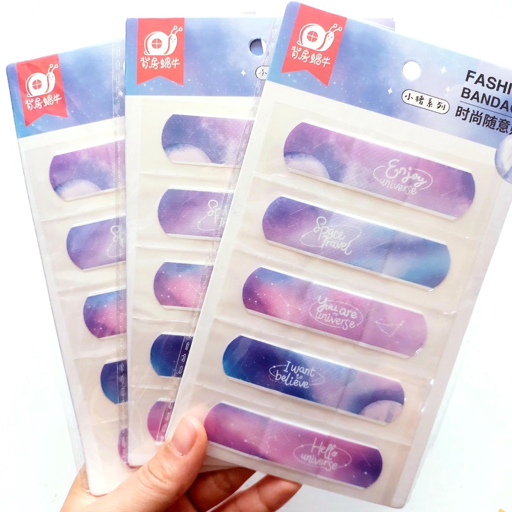 Vỉ 5 Băng dán cá nhân hoạt hình nhiều mẫu dễ thương