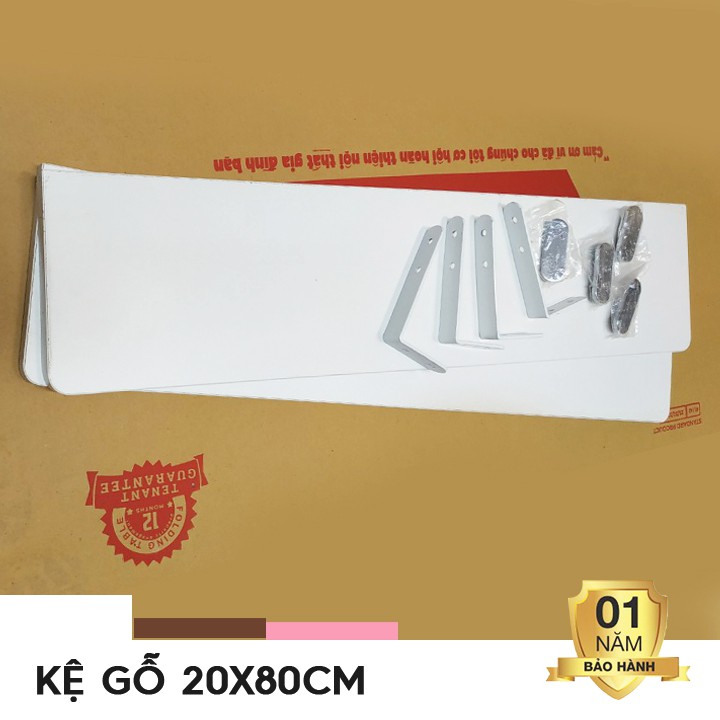 Kệ gỗ, giá sách 20x80cm dầy 18mm Màu Hông/ Nâu/ Trắng Cao cấp Bảo hành 1 năm | BigBuy360 - bigbuy360.vn