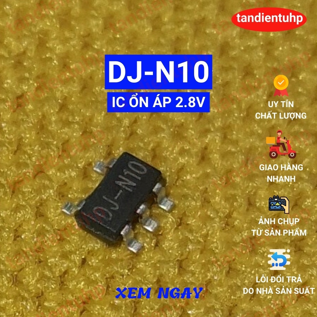 10 CHIẾC IC ỔN ÁP NGUỒN RT9193 : DA=G3K 1,2V, 4XCP 1,3V, DC=E2H 1,8V, DJ-N10 2,8V, DK-06L 3,0V, DE=A1D(=33X) 3,3V