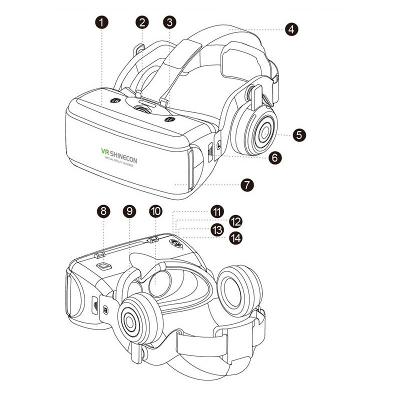 Kính 3D VR Shinecon G06e có headphone + tặng tay cầm chơi game bluetooth 3.0 | BigBuy360 - bigbuy360.vn