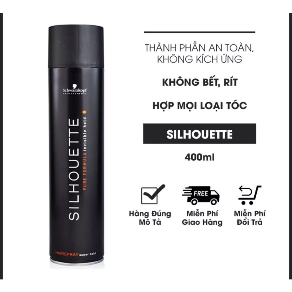 Gôm xịt tóc Nam/ Nữ Silhouette độ cứng 5 giữ nếp lâu dài không để lại dư chất trên tóc_LOVE BEAUTIFUL