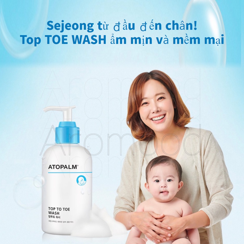 [ATOPALM] SỮA TẮM GỘI KHÁNG KHUẨN DỊU NHẸ ATOPALM TOP TO TOE WASH TRẺ SƠ SINH VÀ TRẺ NHỎ 460ml, 300ml, 100ml/ Mỹ phẩm Hàn Quốc chính hãng