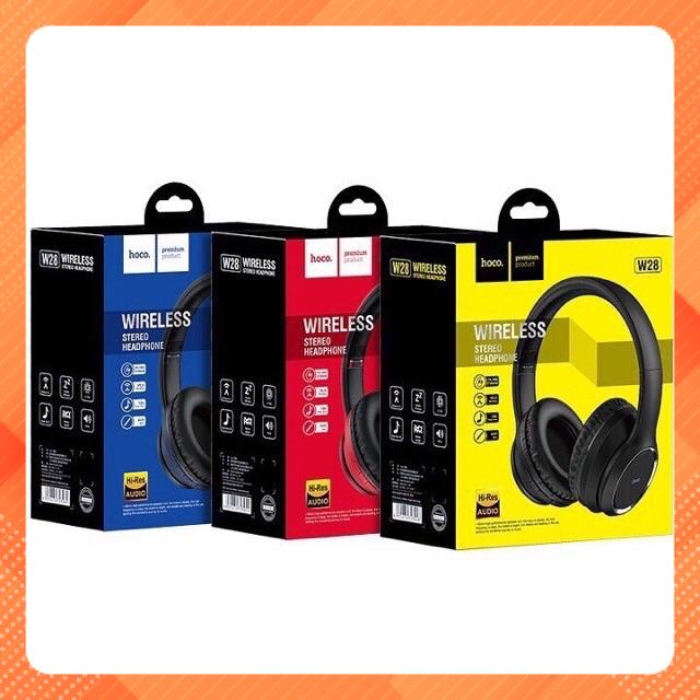 Tai nghe chụp tai bluetooth tai nghe chùm đầu không dây cho điện thoại máy tính Hoco W28 Headphone chính hãng