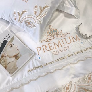 Set Chăn Ga Gối Lụa Silk Fremium  (ga trần bông)