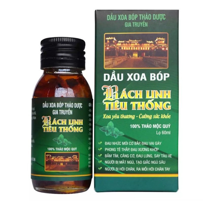 Dầu xoa bóp thảo dược Bách Linh Tiêu Thống 60ml