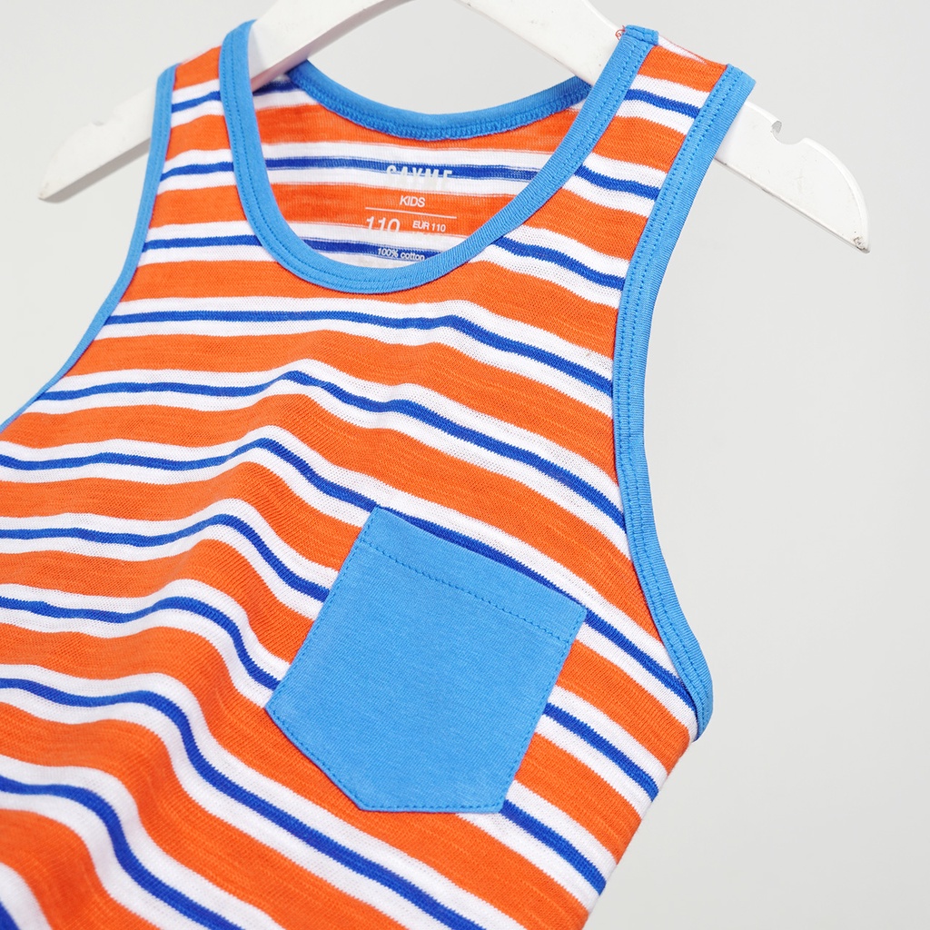 Bộ ba lỗ bé trai SAYME đồ bộ mặc nhà mùa hè cotton mềm mịn thoáng mát từ 10-40kg BBST0019