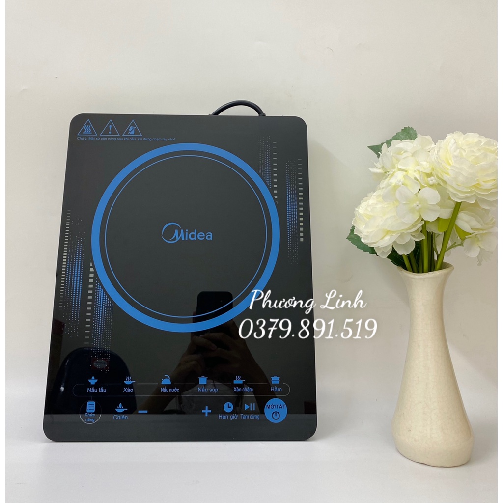 Bếp từ Midea MI-T2117DC - Tặng kèm nồi inox - Hàng chính hãng - Bảo hành 12 tháng
