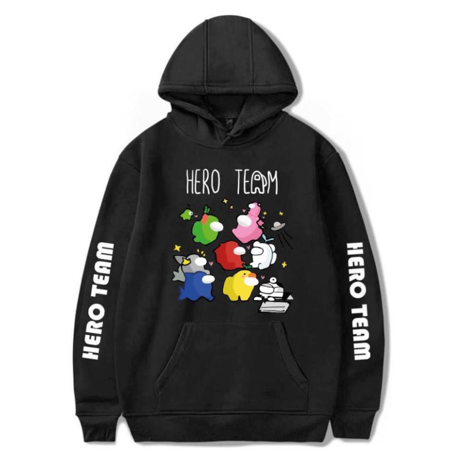 Áo hoodie Hero Team - AMong Us cực ngầu mẫu siêu chất / có size trẻ em