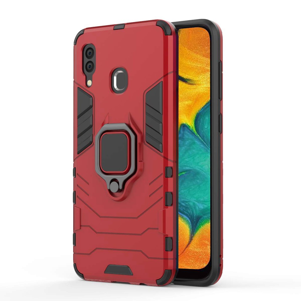 Ốp lưng Samsung A30, Ốp iron man chống sốc kèm nhẫn iring chống xem video bảo vệ camera cho Samsun | BigBuy360 - bigbuy360.vn