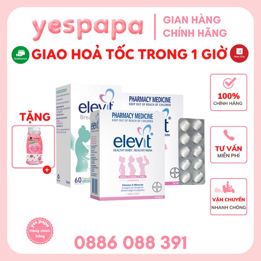 Elevit bà bầu 100v / Elevit sau sinh Breastfeeding 60v cho các mẹ bầu và sau sinh