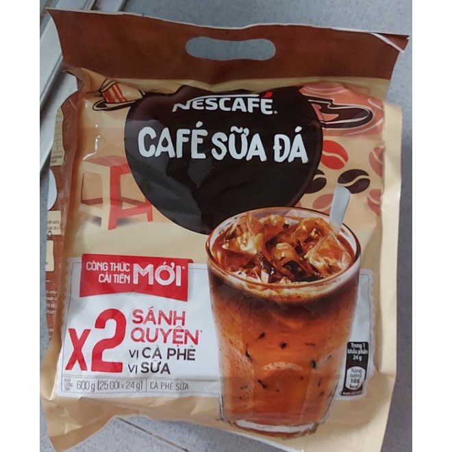 Cà phê sữa đá Nescafe (25 gói *24g)