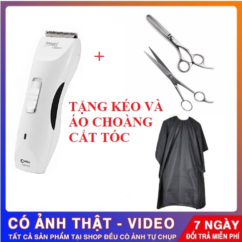 Tông đơ cắt tóc Codos CHC 536 Tặng bộ kéo và áo choàng-Tăng đơ hớt tóc trẻ em gia đình