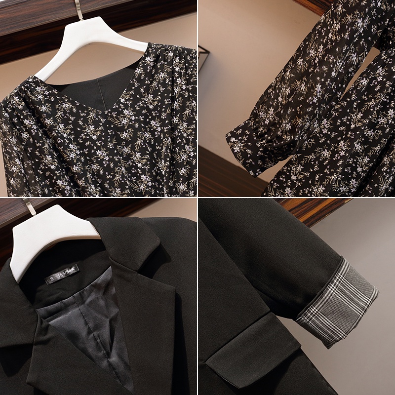 (AK016-Có video thật) Set áo blazer váy nữ hoa nhí bigsize (đủ size từ 40-85kg) | BigBuy360 - bigbuy360.vn