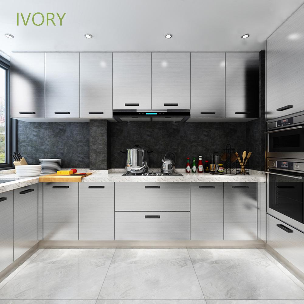 Miếng dán tường bằng giấy kim loại chống thấm nước/ dầu độc đáo trang trí nhà cửa/ tủ lạnh DIY