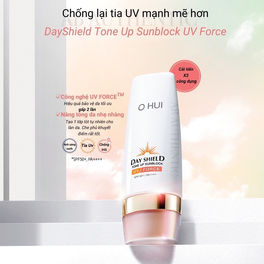 [TÁCH SET] KEM CHỐNG NẮNG OHUI DAY SHIELD TONE UP SUNBLOCK UV FORCE SPF50+/PA++++