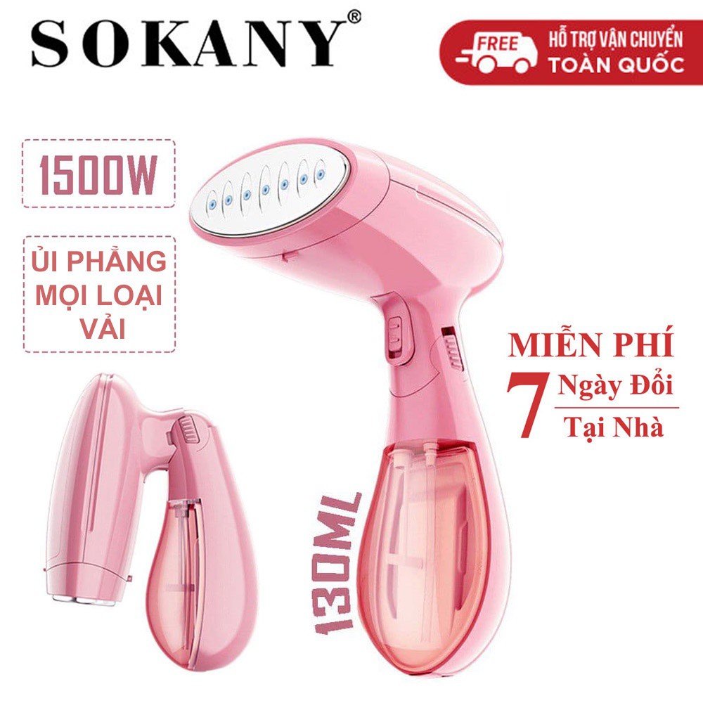 [Mã ELHADEV giảm 4% đơn 300K] BÀN LÀ HƠI NƯỚC CẦM TAY SOKANY 3060 CÔNG SUẤT 1500W, BÀN ỦI HƠI NƯỚC SONAKY MẪU MỚI 2021