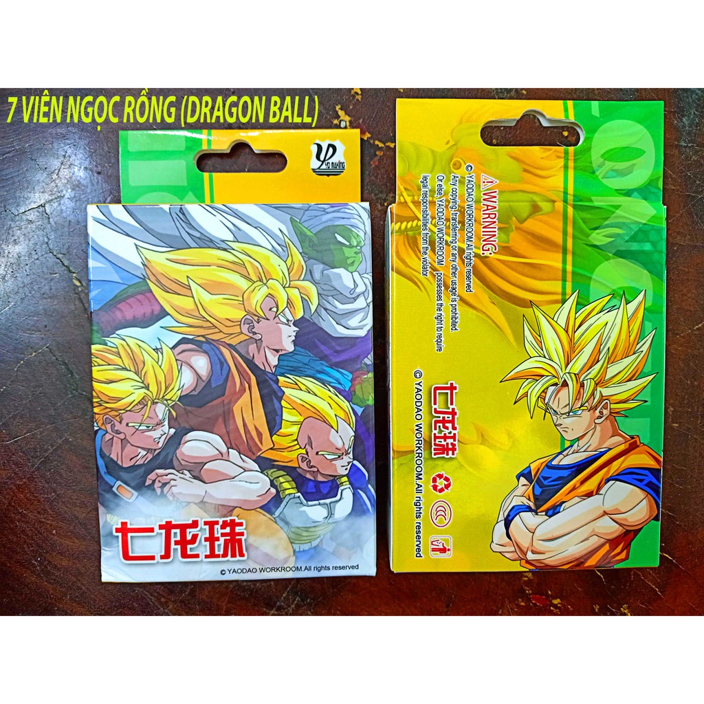 Bộ bài Tây anime dragon ball , bộ Tú 7 viên Ngọc rồng 54 lá