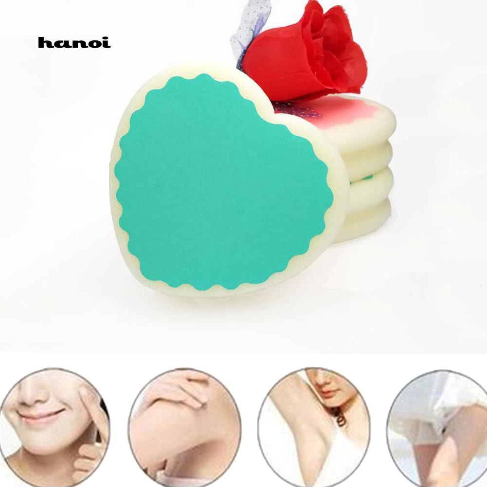Hn HN HN♥Miếng Bọt Biển Trái Tim Tẩy Lông Không Đau Tiện Dụng