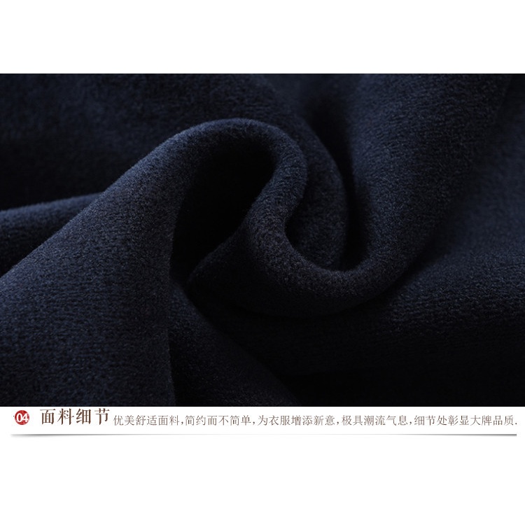 Áo Len Nam Cổ Tròn Lót Lông Thu Đông Thời Trang Trung Niên