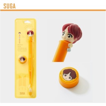 Bản chải đánh răng BTS Character Figure Official Goods Toothbrush Magnetic Holder Set
