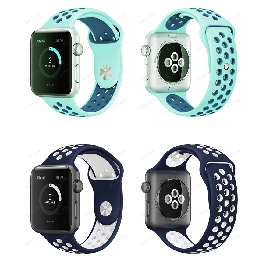 Silicone Dây Đeo Silicon Thay Thế Cho Đồng Hồ Thông Minh Apple Watch 42mm 38mm