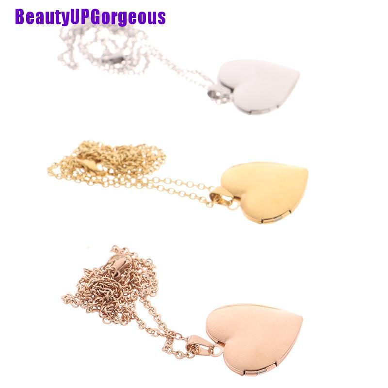 Vòng cổ Mặt Khóa Trái Tim Mở Được Dùng Làm Khung Hình Cho Nam Và Nữ