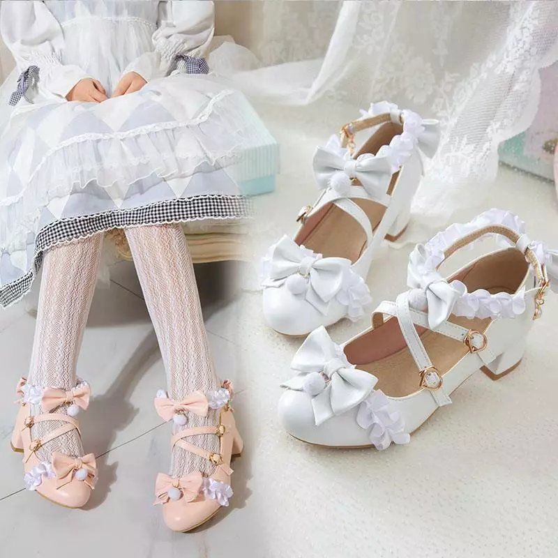 Giày Cao Gót Đế Dày Phong Cách Lolita Nhật Bản Cho Nữ