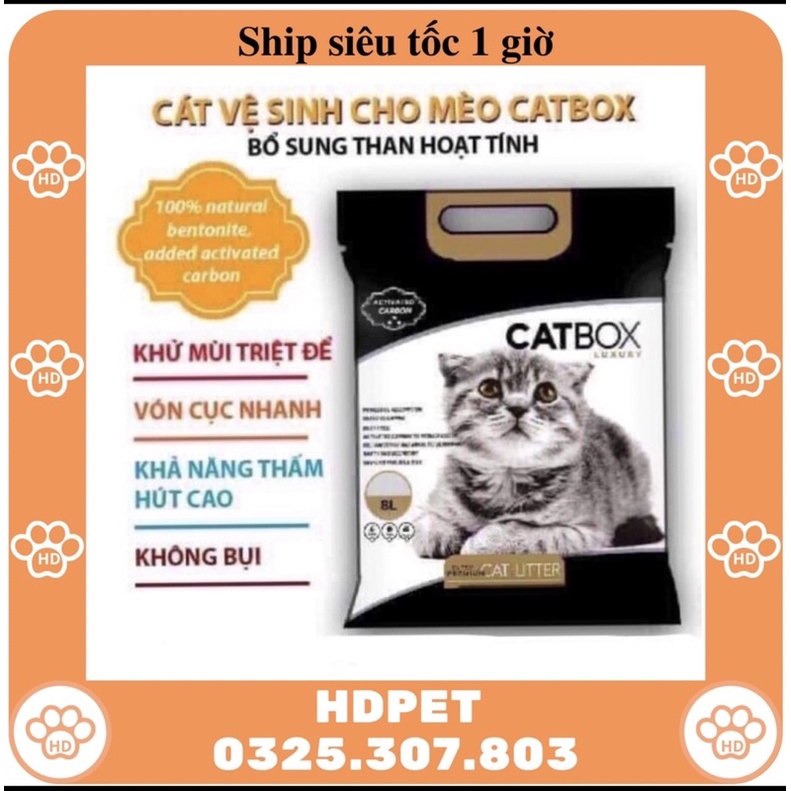 (Ship nhận hàng sau 1h) Cát vệ sinh cho mèo Catbox luxury 16L