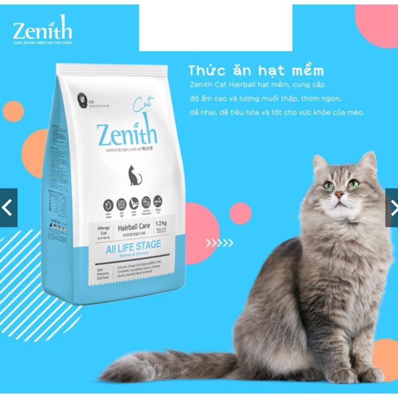 Zenith - Thức ăn hạt mềm hàn quốc cho mèo gói 1,2kg
