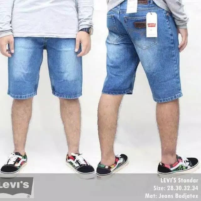 Quần Short Jean LEVIS Màu Xanh Nhạt Size 27-40 - 31