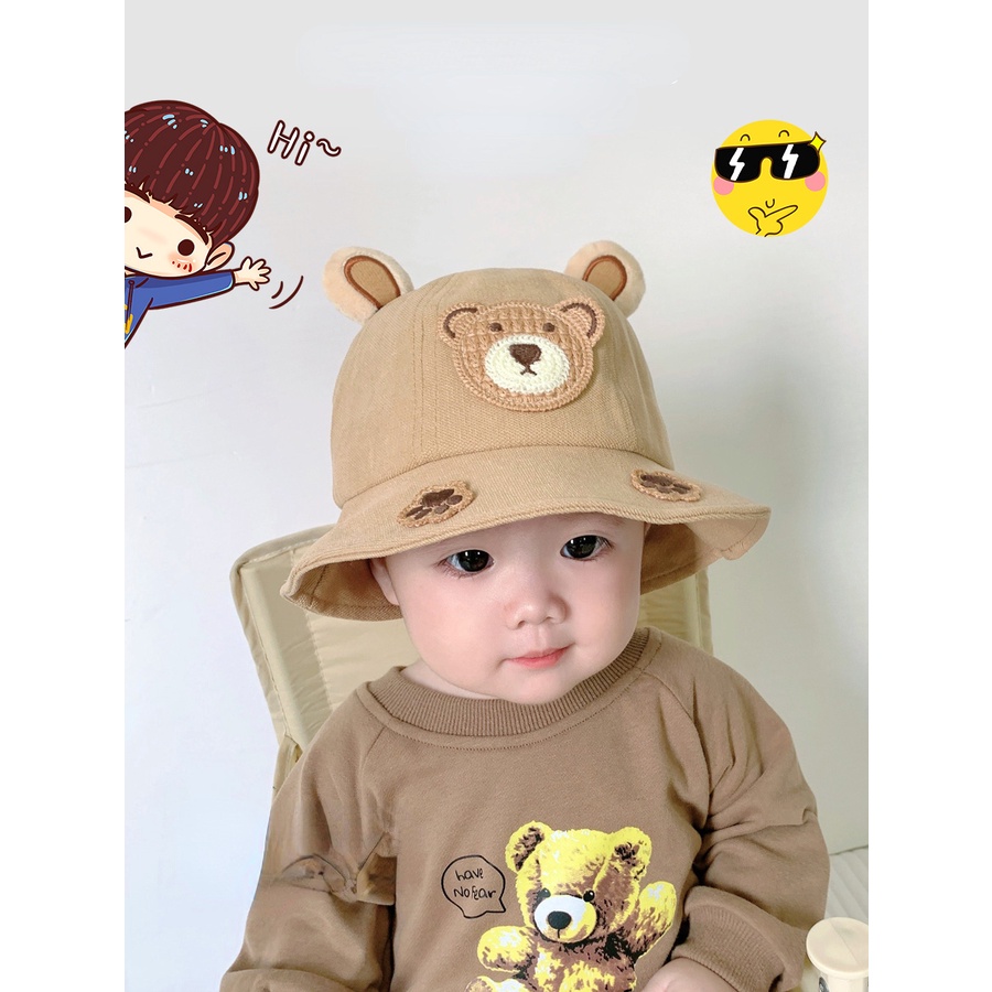 Mũ Bucket Chống Nắng Kiểu Dáng Dễ Thương Xinh Xắn Dành Cho Bé Trai