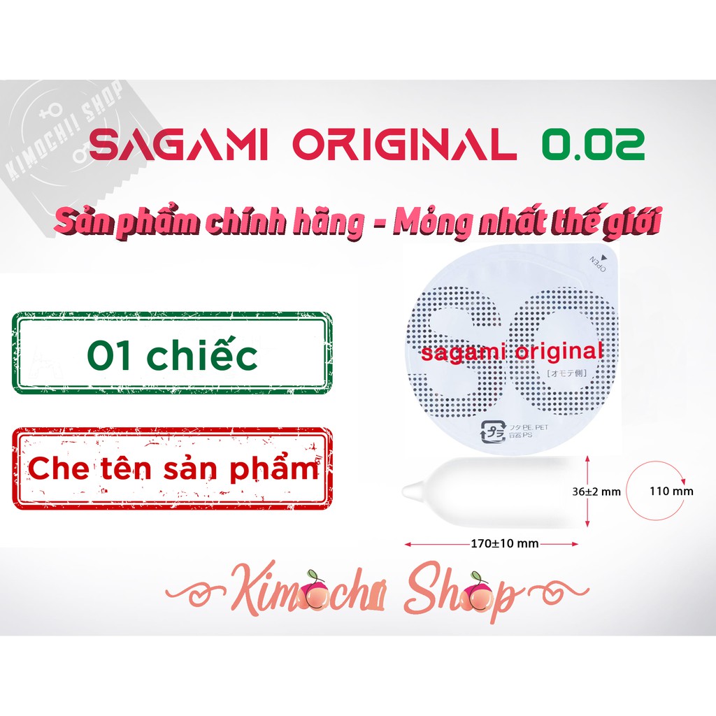 [Nhập khẩu] 01 chiếc bao cao su Sagami Original 0.02mm - Bao cao su Nhật Bản siêu mỏng