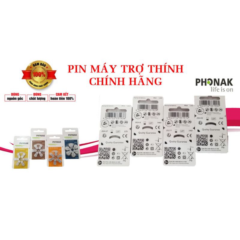Pin máy trợ thính phonak thụy sỹ