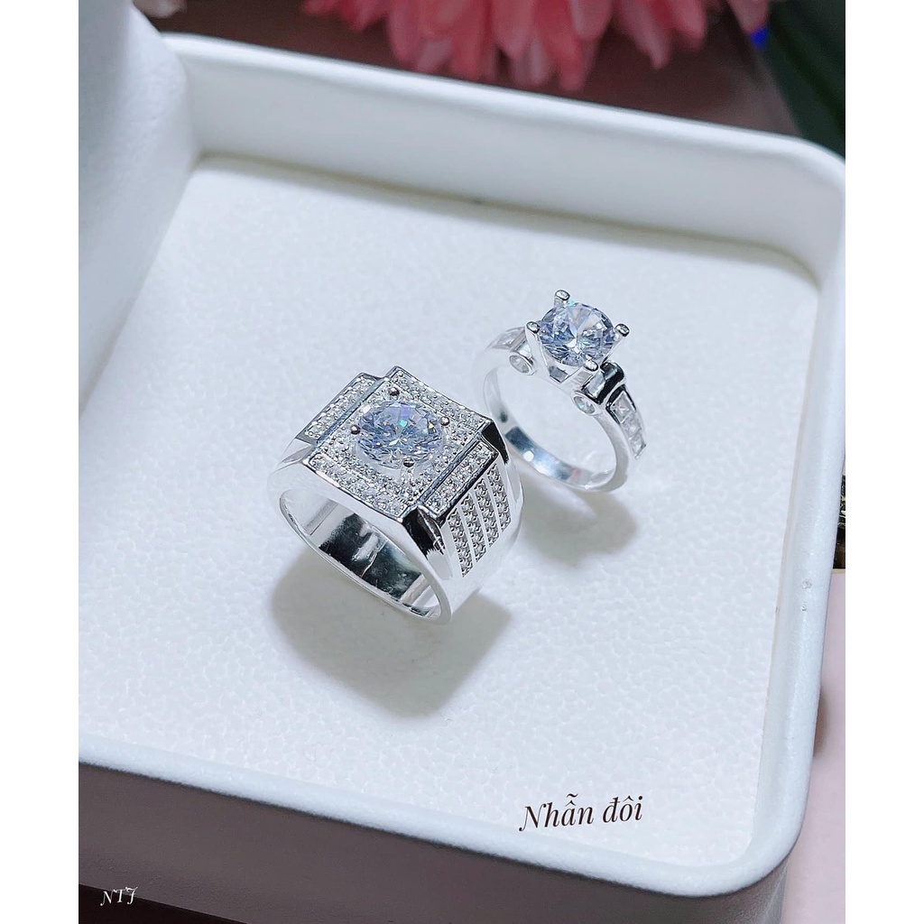 Nhẫn Đôi Bạc Nhẫn Cặp Đôi Nam Nữ NĐ02