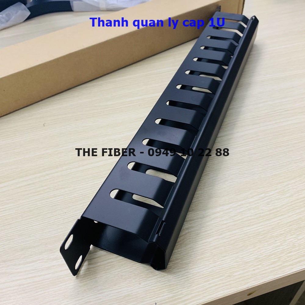Thanh quản lý cáp 1U 12/24 Port gắn Rack 19 inch