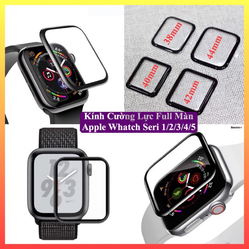 [Đã có size cho aw series 7] CƯỜNG LỰC ĐỒNG HỒ FULL MÀN DẺO KEO XỊN APPLE WATCH SERI 1/2/3/4/5/6/7