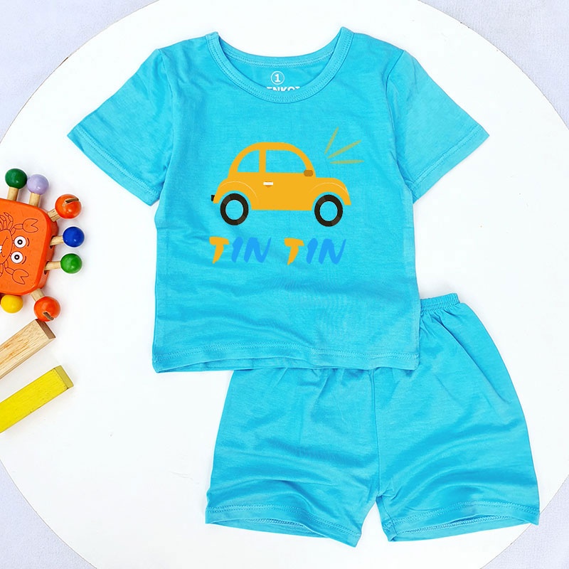Set Quần Áo Ngắn Tay Cho Bé Toli Cotton Dẻo, Mềm Mịn Thoáng Mát, Co Giãn 4 Chiều