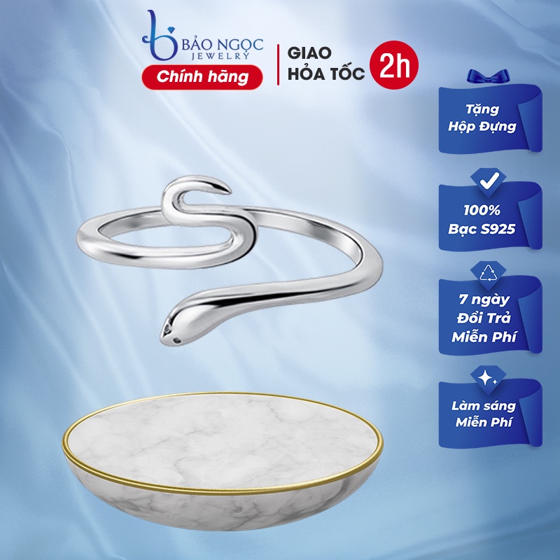 Nhẫn Bạc Cho Nữ Thiết Kế Dạng Hở Điều Chỉnh Được Size - N2623 - Bảo Ngọc Jewelry