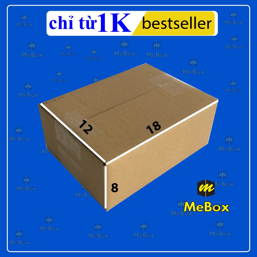 hộp carton đóng hàng 18x12x8 không in