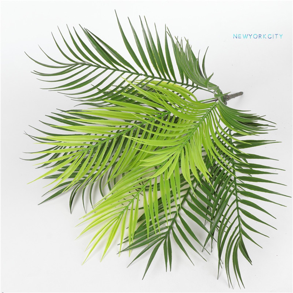 1 Bó Lá Xanh Nhân Tạo Bằng Nhựa Trang Trí Nội Thất