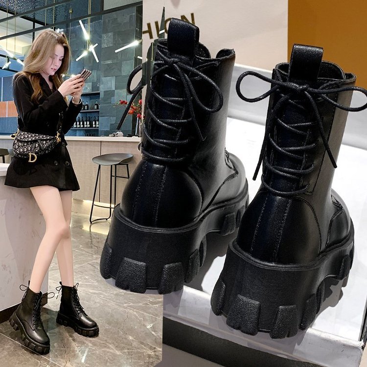 Giày bốt Martins phong cách ulzzang cao cổ đế dày 1507