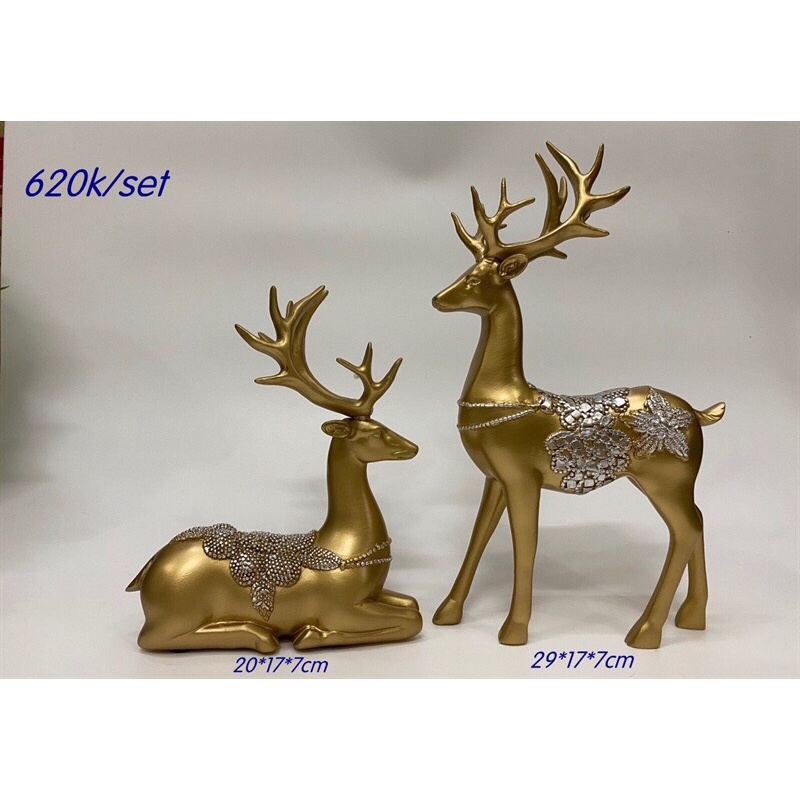 Đôi tuần lộc áo hoa  A398