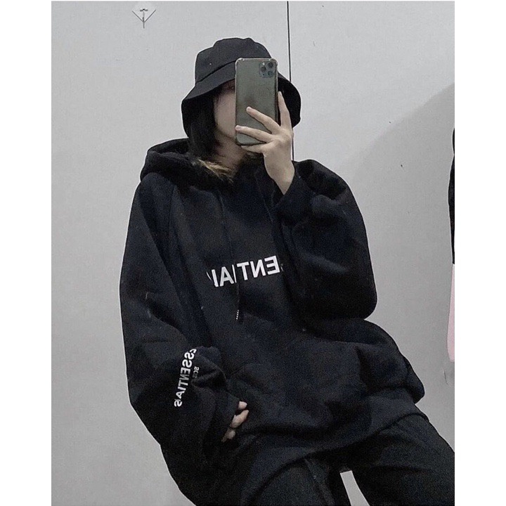 ÁO KHOÁC CẶP HOODIES CÓ NÓN THÊU CHỮ ESSENTIALS CỰC HOT
